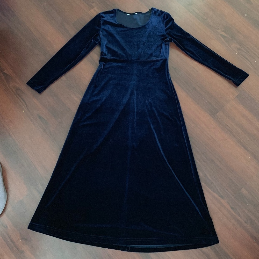 Vintage Floor Length Velvet Dress